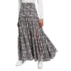 Paisley Print Maxi Skirt